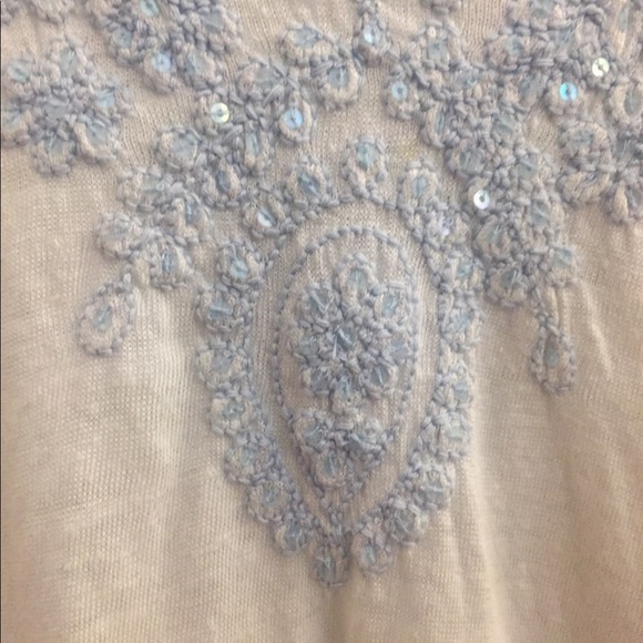 Linen Calypso shirt w beading and sequins - Picture 4 of 4